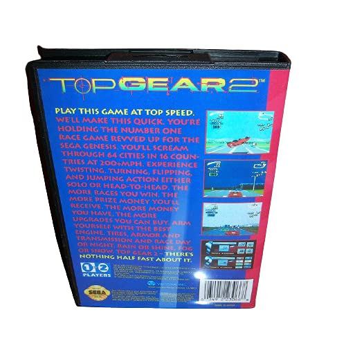 Aditi Top Gear 2 MINKET Fedél Mezőbe, majd Kézikönyv Sega Megadrive Genesis videojáték-Konzol 16 bit MD Kártya (Japán