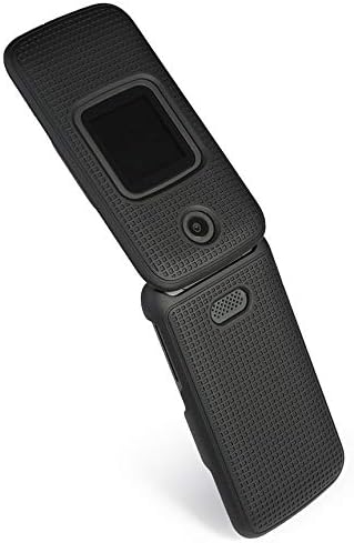 Nakedcellphone Esetben az Alcatel Smartflip/Go Flip 3, [Fekete] Védő Snap-On Cover [Rács Szerkezetű] az Alcatel Menj