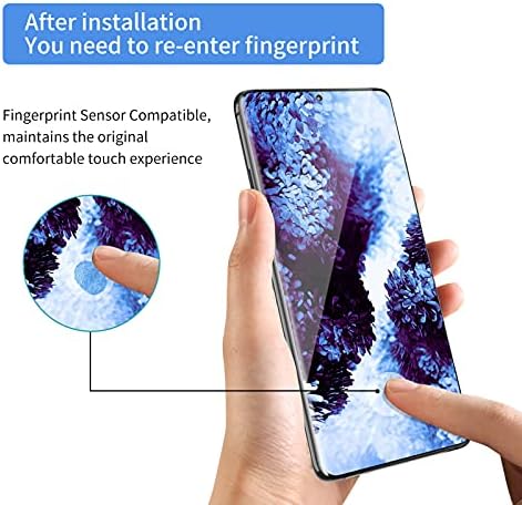 AACL képernyővédő fólia Samsung Galaxy S21 Ultra 5G,6.8 Inch,Ívelt Edzett Üveg,Kompatibilis Ultrahangos Ujjlenyomat-olvasó,2