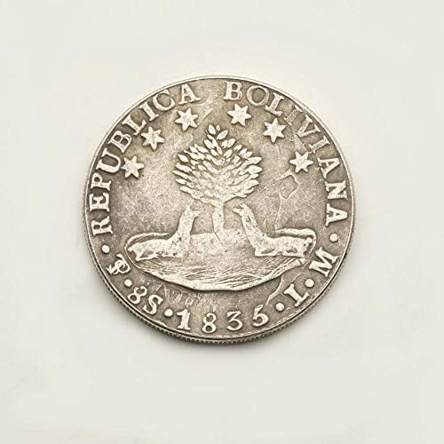 Gyönyörű Érme 1835 Dél-Amerikai Liberator Simon Bolivar Megemlékező Ezüst Érme Külföldi Ezüst Dollár Antik Érme Gyűjtemény