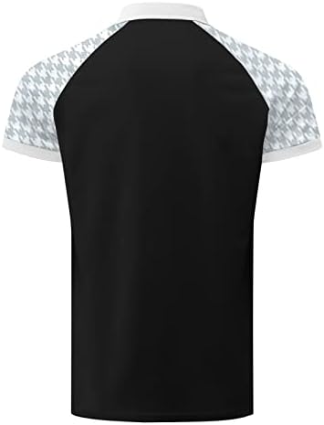 Golf Pólók a Férfiak számára,a Férfi Rövid Ujjú Cipzár Alkalmi Slim Fit Nyomtatott Golf Polo Shirt Maximum