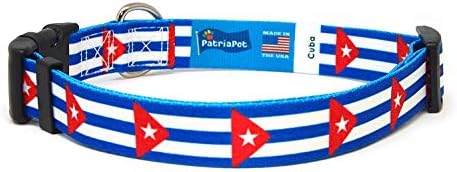 Kuba Nyakörv | Kubai Zászló | gyorskioldó Csattal | Made in NJ, USA | a Kis Kutyák