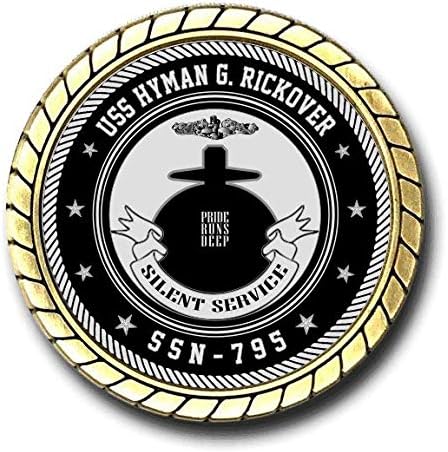 USS Hyman G Rickover SSN-795 amerikai Haditengerészet Tengeralattjáró Kihívás Érme - Hivatalosan Engedélyezett