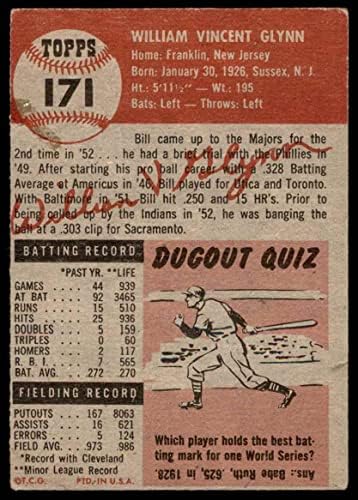 1953 Topps Baseball 171 Bill Glynn Jó (2, 10) által Mickeys Kártyák
