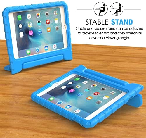 Ügy Illeszkedik iPad Mini 4 - Gyerekek ütésálló Kabrió Kezelni, Könnyű Súly Szuper Védő Állvány tok Illeszkedik iPad