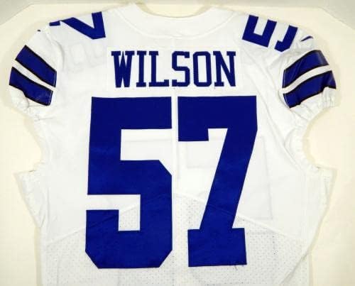2017 Dallas Cowboys Damien Wilson 57 Játék Kiadott Fehér Jersey DP09338 - Aláíratlan NFL Játék Használt Mezek