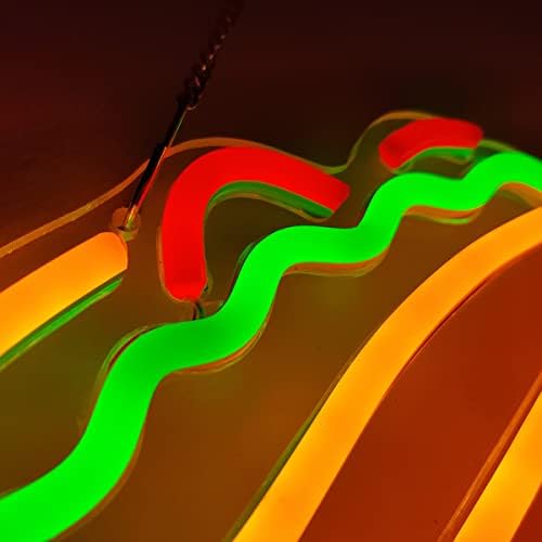 QILAND Taco Neon Tábla Szuper Fényes Akril Kézzel készített Mexikói Burrito Led Neon Fény Méret 11.8x6 a Taco Jele a