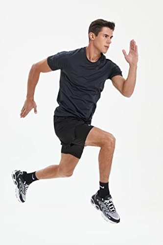A férfiak Aktív Gyors Száraz Legénység Nyak póló | Sport Futó Edzőtermi Edzés, Rövid Ujjú Póló Maximum Ömlesztett
