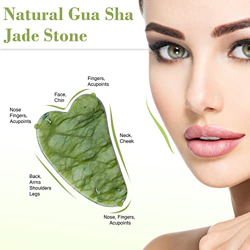 Gua Sha Eszköz-Szépség bőrápolás Eszközök Arc -, Nyak -, Test -, Természetes Anti-aging - - ban Természetes Jade