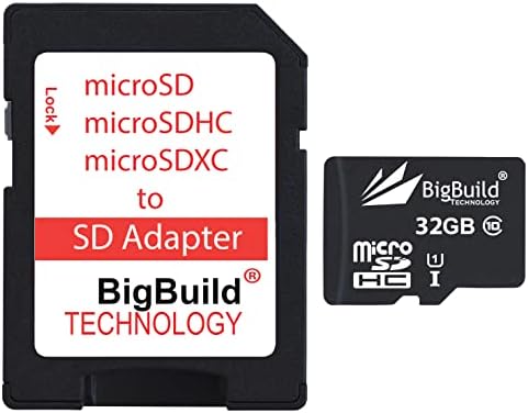 BigBuild Technológia 32GB Ultra Gyors 80MB/s microSDHC Memória Kártya Lenovo M10, M10 Plusz, Moto Tab Tabletta