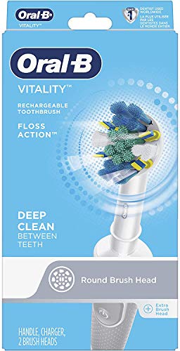 Oral-b Vitality Floss Action Újratölthető Hatalom Fogkefe, Kék-Fehér