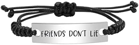 Queyuen Barátok nem Hazugság Fonott Karkötő BFF Legjobb Barátok Motivációs, Inspiráló Ajándék a Barátság Ékszerek, Közepes