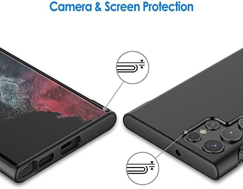 JETech Slim Fit tok Samsung Galaxy S22 Ultra 5G 6.8 Hüvelykes, Vékony hátlapot a Sokk-Felszívódás, valamint a Szénszálas