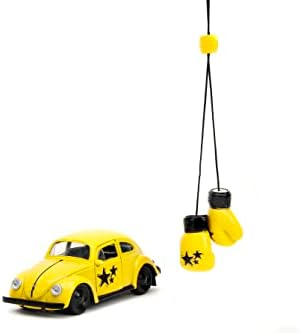 Ütés Buggy 1:32 Méretarányos 1959-Ben a Volkswagen Beetle Die-cast Autó, Mini Kesztyű Tartozék (Sárga), Játékok Gyerekeknek,