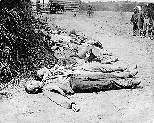 Halott Konföderációs Katonák Virginia 1864 11x14 Ezüst-Halogenid-Fotó Nyomtatás