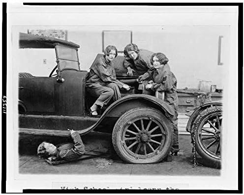 HistoricalFindings Fotó: középiskolás Lányok Megtanulják, Gépjármű Szerelő,Közép-Magas,Washington DC-ben,1927