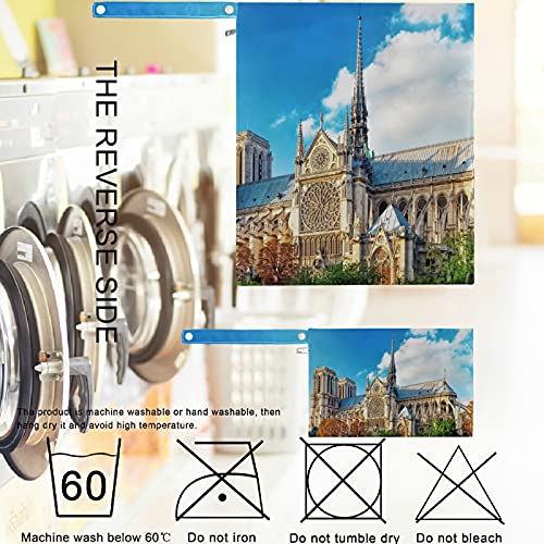 visesunny Notre Dame De Paris Katedrális 2db Nedves Táska Cipzáras Zseb, Mosható, Újrahasználható Tágas Táskában,Utazás,