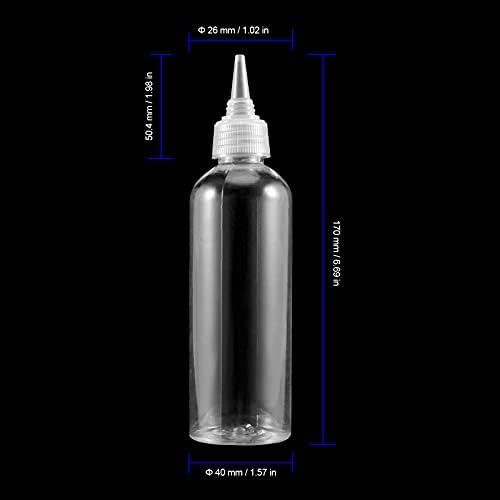 FUNSUEI 80 Pack 4 OZ 120 ml-es Műanyag flakon Csavar, Felső Sapka, Átlátszó Műanyag Adagoló Üveg Por-Igazolást Kap a
