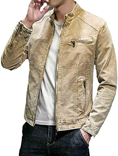 JINFUHAO Demin Kabát, Vékony Férfi Streetwear Cipzár Demin Kabátok Mandarin Gallér Felsők Férfi Vékony Jean Felsőruházat