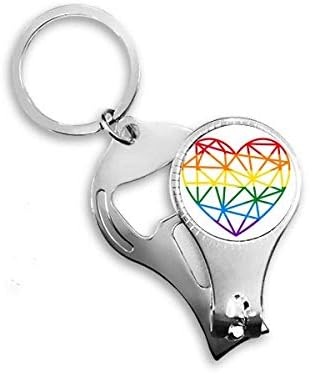 Szivárvány Meleg, Leszbikus Modellezési Szív LMBT Köröm Zimankó Gyűrű kulcstartó Sörnyitó Clipper