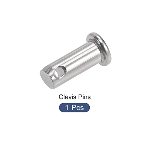 METALLIXITY Clevis Csapok (8mmx20mm) 1db, Egyetlen Lyuk Lapos fejű 304 Rozsdamentes Acél Rögzítő Pin - Fém Eszközök,