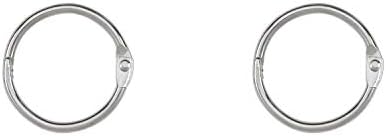 ACCO Laza Levél Binder Gyűrűk, 1 Inch, Kapacitás, Ezüst, 100 Gyűrűk/Doboz (72202) Csomag 2