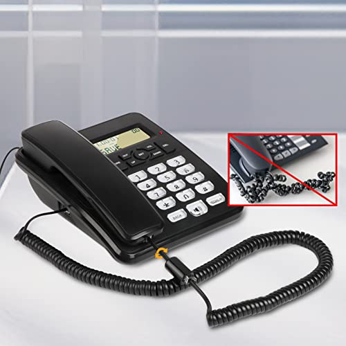 Uvital telefonkábel Detangler, 4 Csomag Fekete Anti-Tangle Telefon Kézibeszélő Kábel 360 Fokos Forgatható Vezetékes