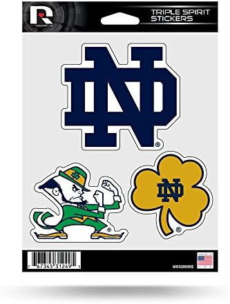 Rico NCAA Notre Dame Hármas Szellem Matricák sportrajongó lakberendezés, Többszínű, Egy Méret