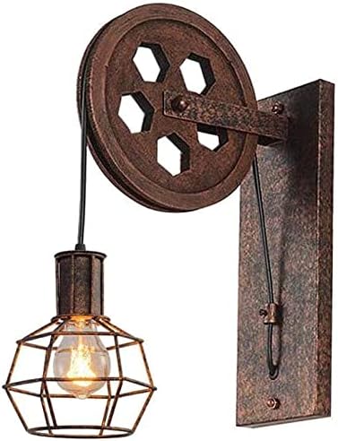 Fali Lámpák Nappali Modern Ipari Retro Dekoratív Fali Lámpa rusztikus Lámpa， Emelő Csiga Lámpa Ipari Fém Lámpabúra Lámpa