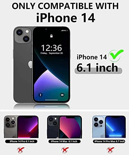 BHOLSA Krokodil Mintás Flip Telefon tok, Apple iPhone 14 Esetben 6.1 colos 2022 Prémium Bőr Ütésálló Karcolásálló Mágneses
