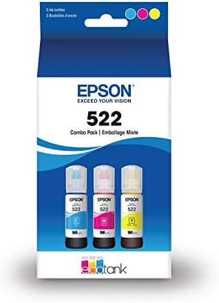 EPSON T522 EcoTank Tinta Ultra-nagy Kapacitású Üveg Szín Combo Pack (T522520-S), válasszuk a lehetőséget, Epson EcoTank