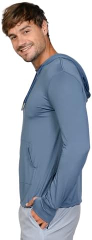 A férfiak Teljesítményét UPF 50+ UV/Nap elleni Védelem Kapucnis Póló Hosszú Ujjú Zsebek SPF Ingben, Túrázás Póló