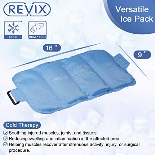 REVIX XL Ice Csomag térdprotézis Műtét, Gel Ice Csomag Vissza Sérülések, fájdalomcsillapítás (16X 9), Puha Plüss Bélés
