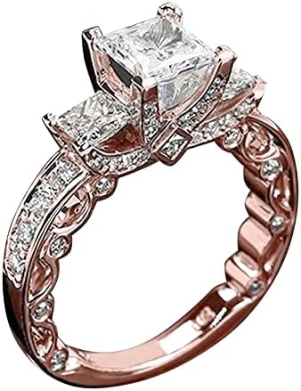 Lánc, Gyűrű Női Gyűrű Szett Méret 7 Gyémánt Gyűrű Népszerű, Gyönyörű Gyűrű Egyszerű Divat Ékszerek Népszerű