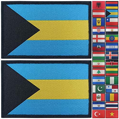 JBCD 2 Csomag Bahamai Lobogó Javítás Bahamai Zászlók Taktikai Javítás Pride Flag Javítás a Ruhát, Kalapot, Javítás Csapat