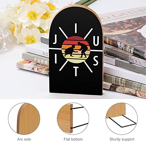 Brazil Jiu Jitsu Könyv Véget ér a Polcok Fából készült Könyvtámasz tartó Nehéz Könyvek Elválasztó Modern Dekoratív 1