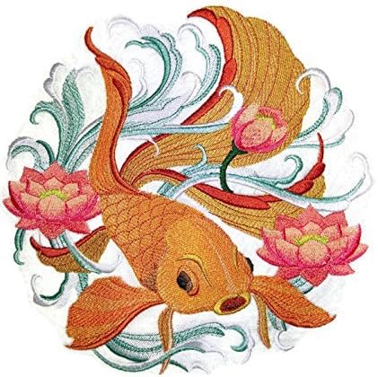 Amit a természet adott, Gyönyörű Egyéni Hal Portrék[ Japán Aranyhal ] Hímzett Vasalót/Varrni Patch [7.81 x7.8]Made in