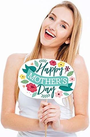 Nagy Dot a Boldogság Színes Virágos Boldog anyák napját - szeretünk, Anya Fél Fotó Kellékek Kit - 20-ig