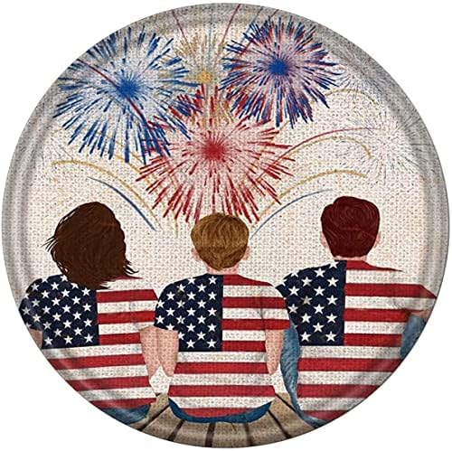 Fém Kerek Adóazonosító Jel július 4-én az Amerikai Hazafias Tűzijáték USA Antik Adóazonosító jele, Bár Poszter Fém Wall