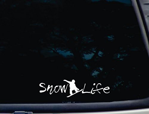 Hó Élet w Snowboardos Kép - 8 x 2 die Vágott Vinyl Matrica Windows, Autók, Teherautók, Eszköz, Dobozok, laptopok, MacBook