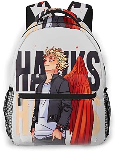 A Hős Academia Hawks Hátizsák Tini Lány Többfunkciós Iskola Táskák, Laptop Utazási Bookbag Tartós, Vízálló