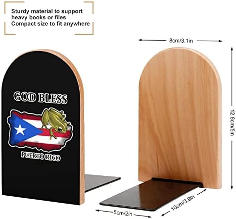 PR Puerto Rico Béka Zászló Dekorációs Könyvtámasz a Polcok 1 Pár Könyv végül Nem csúszós Hivatal Tartani Állvány