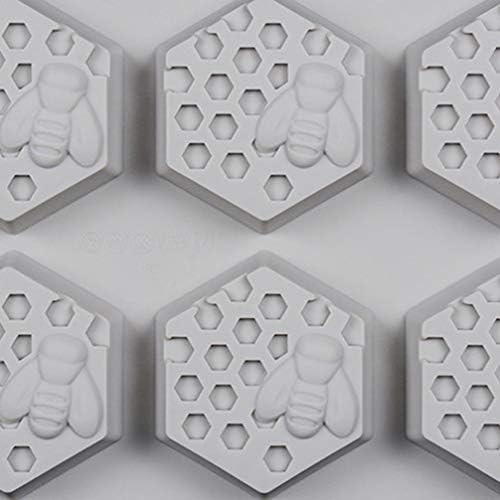 Hemoton Szilikon Formák Csokis Süti 1DB 6 Rácsok Honeycomb Kézzel készített 3D Élelmiszeripari Minőségű Szilikon Méhsejt