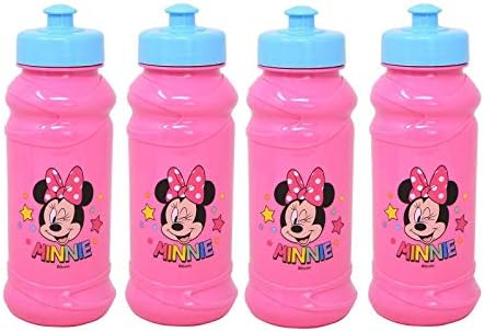4-Pack Disney Minnie Egér Csillag 16oz Húzza-Top Spriccel a Víz, Üveg, Rózsaszín/Kék, BPA-Mentes