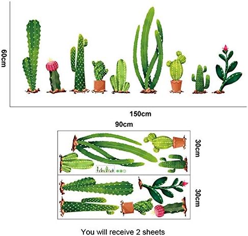 Kaktusz Fali Matrica, H2MTOOL Sivatagban Dekoráció Cserélhető Óvoda Trópusi Növények Matrica Gyerekeknek Nappali Hivatal