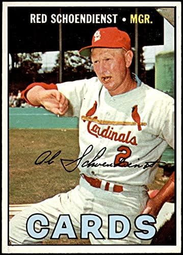 1967 Topps 512 Piros Schoendienst St. Louis Cardinals (Baseball Kártya) NM Bíborosok