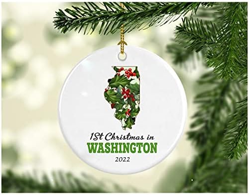 Új Otthon Karácsonyi Dísz 2022 Washington Illinois Első Karácsony, az Új Ház Házavató Ünnep, Ajándék, Elég Rusztikus