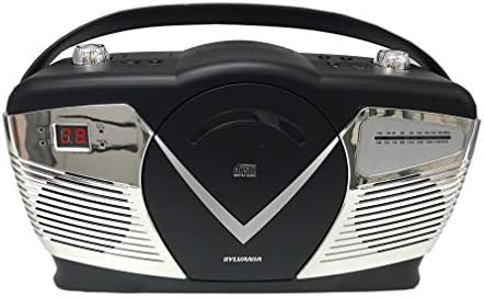 PROSCAN Retro Stílusú Hordozható CD-Boombox a AM/FM Rádió - Top Loading CD - Aux-in Jack - AC & Akkumulátor Kompatibilis