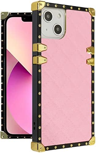 Heromiracle Kompatibilis az iPhone 13 esetben Square Edge Csomagtartóban Lányos Aranyos Nők hátlapot Luxus Divat Téglalap