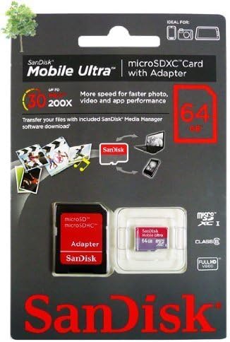 SanDisk Szakmai Ultra MicroSDXC 64GB GoPro Hero 3 Kártya Egyéni formázott nagysebességű Veszteségmentes Felvétel! Magában